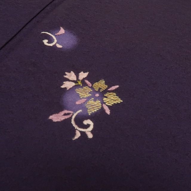 六花-RIKKA- 新品 正絹 刺繍 トール・ワイドサイズ 仕付け糸付❀唐花