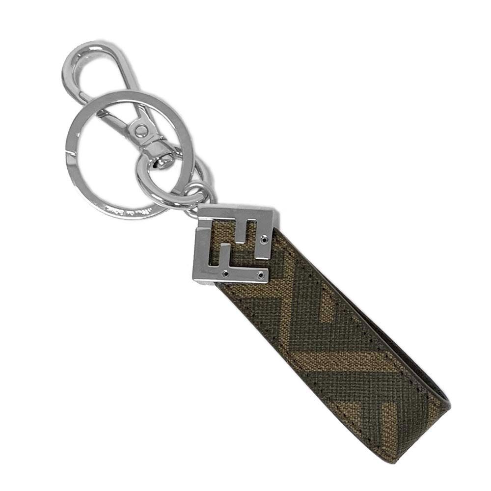 ☆レトロ☆　FENDI キーホルダー 新品 FENDI フェンディ 7AP100 AFCB F19KW FFスクエア キーホルダー