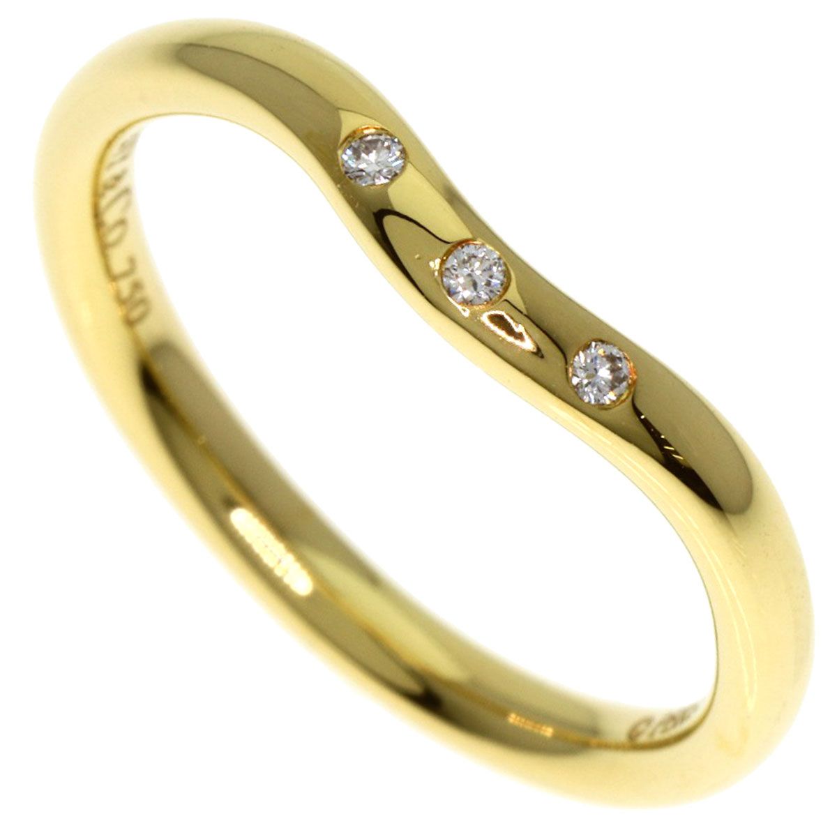 TIFFANY&Co. ティファニー カーブドバンド 3P ダイヤモンド リング