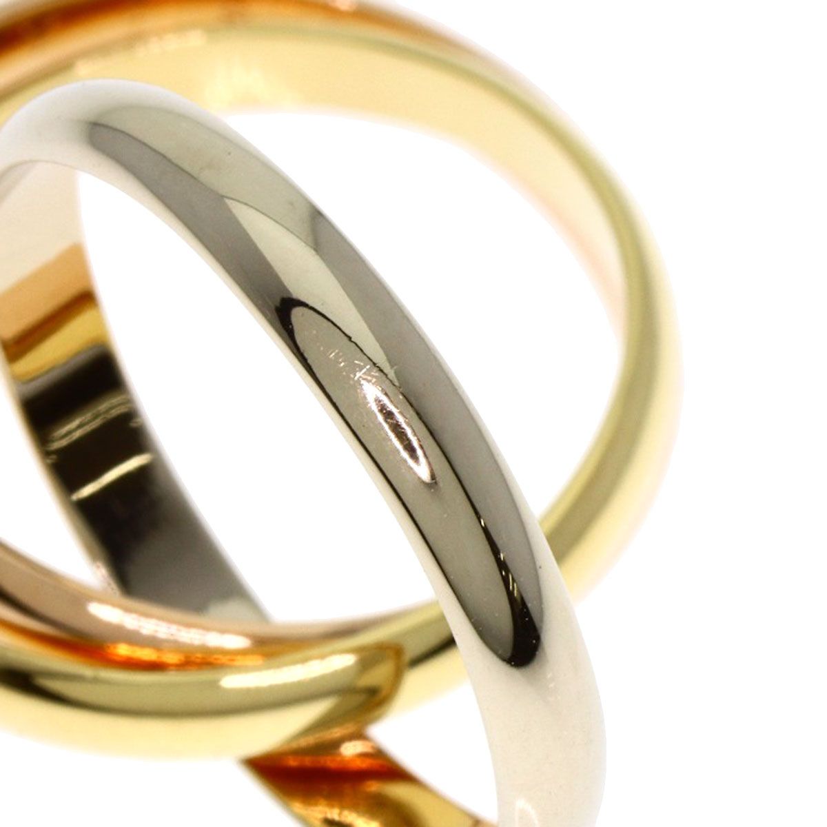 CARTIER カルティエ トリニティ SM #48 リング・指輪 K18YG K18WG