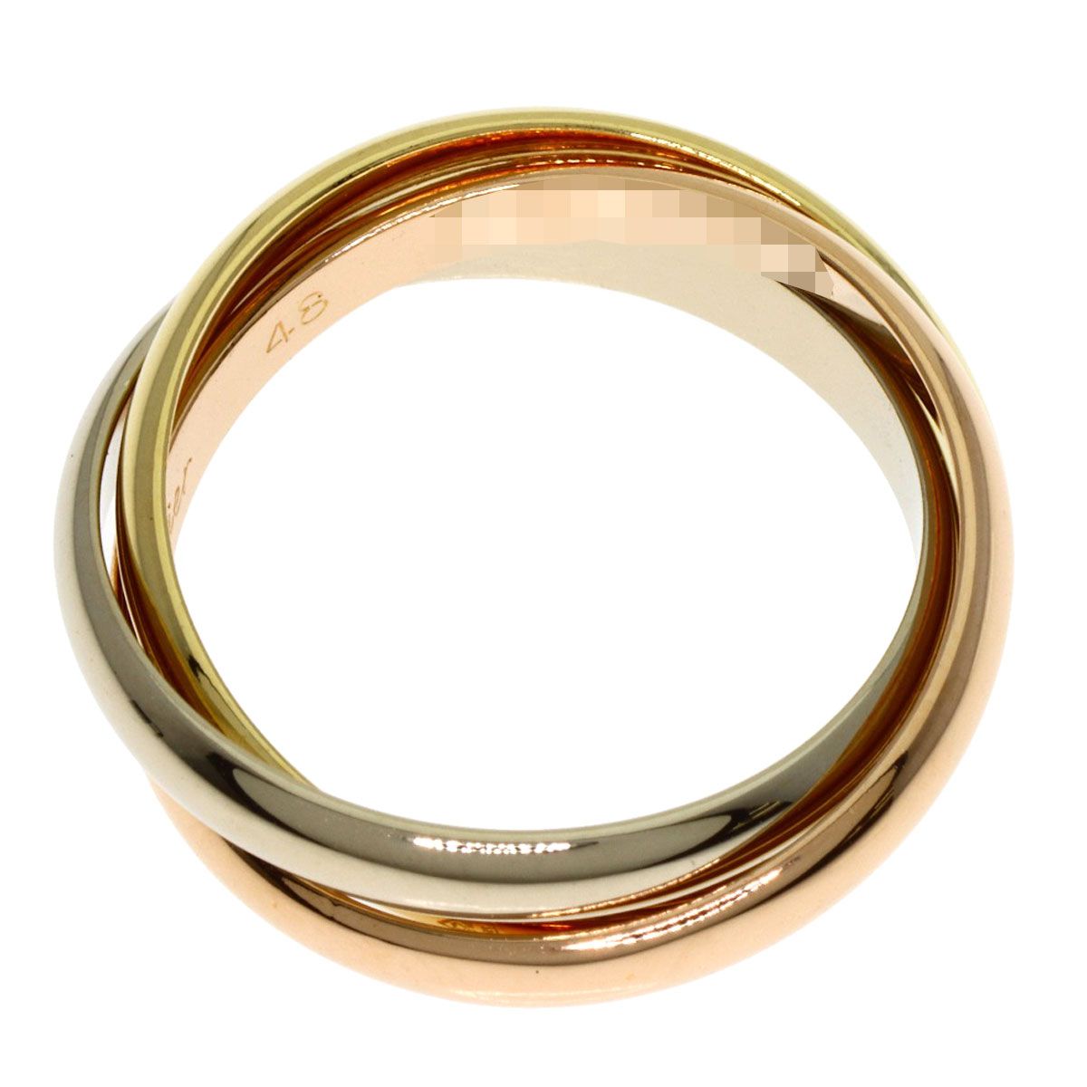 CARTIER カルティエ トリニティ SM #48 リング・指輪 K18YG K18WG