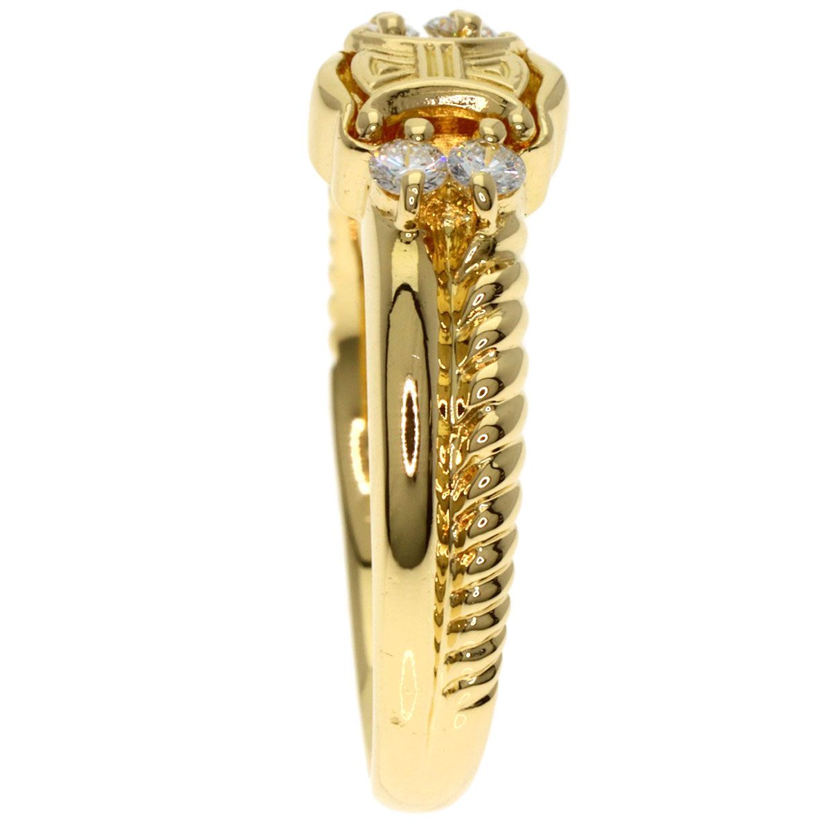 CELINE セリーヌ マカダム ダイヤモンド リング・指輪 K18YG