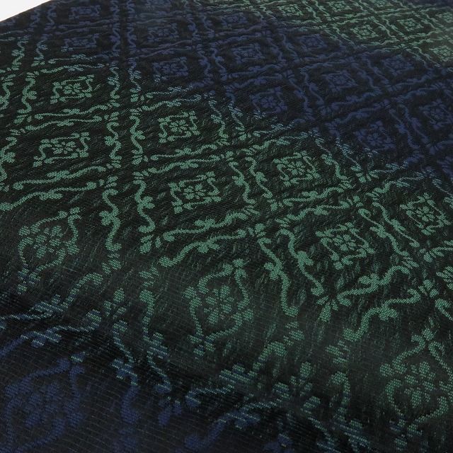 六花-RIKKA- 正絹 全通 光と影と花菱 袋帯 着物 A 4253