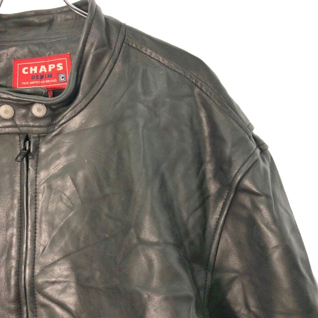 CHAPS DENIM チャップスデニム シングルライダースレザージャケット