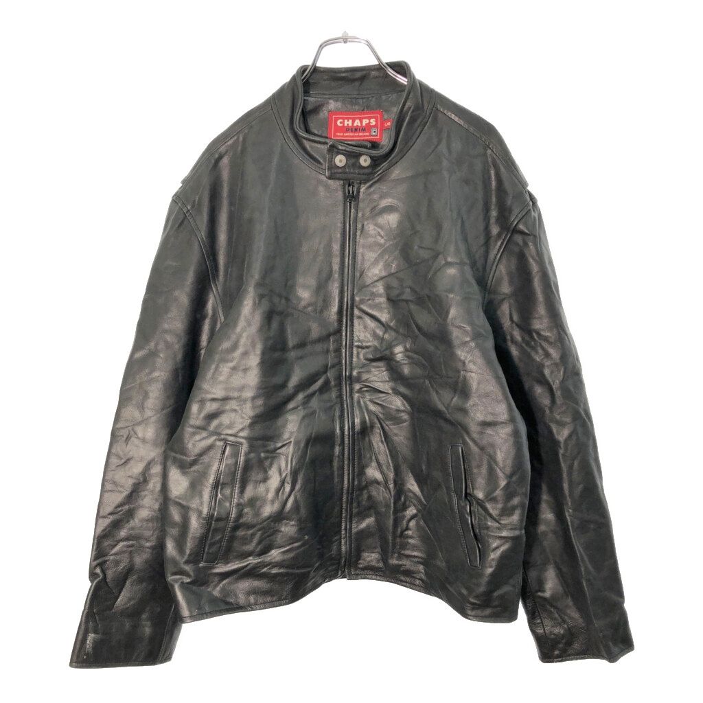 CHAPS DENIM チャップスデニム シングルライダースレザージャケット