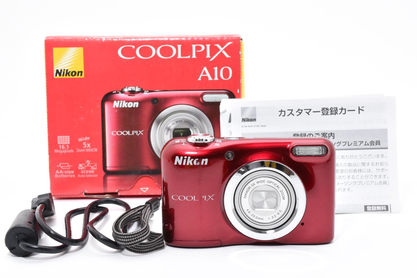 Nikon COOLPIX A10 レッド 付属品付き 超美品 Nikon COOLPIX A10 レッド デジタルカメラ ニコン COOLPIX A10