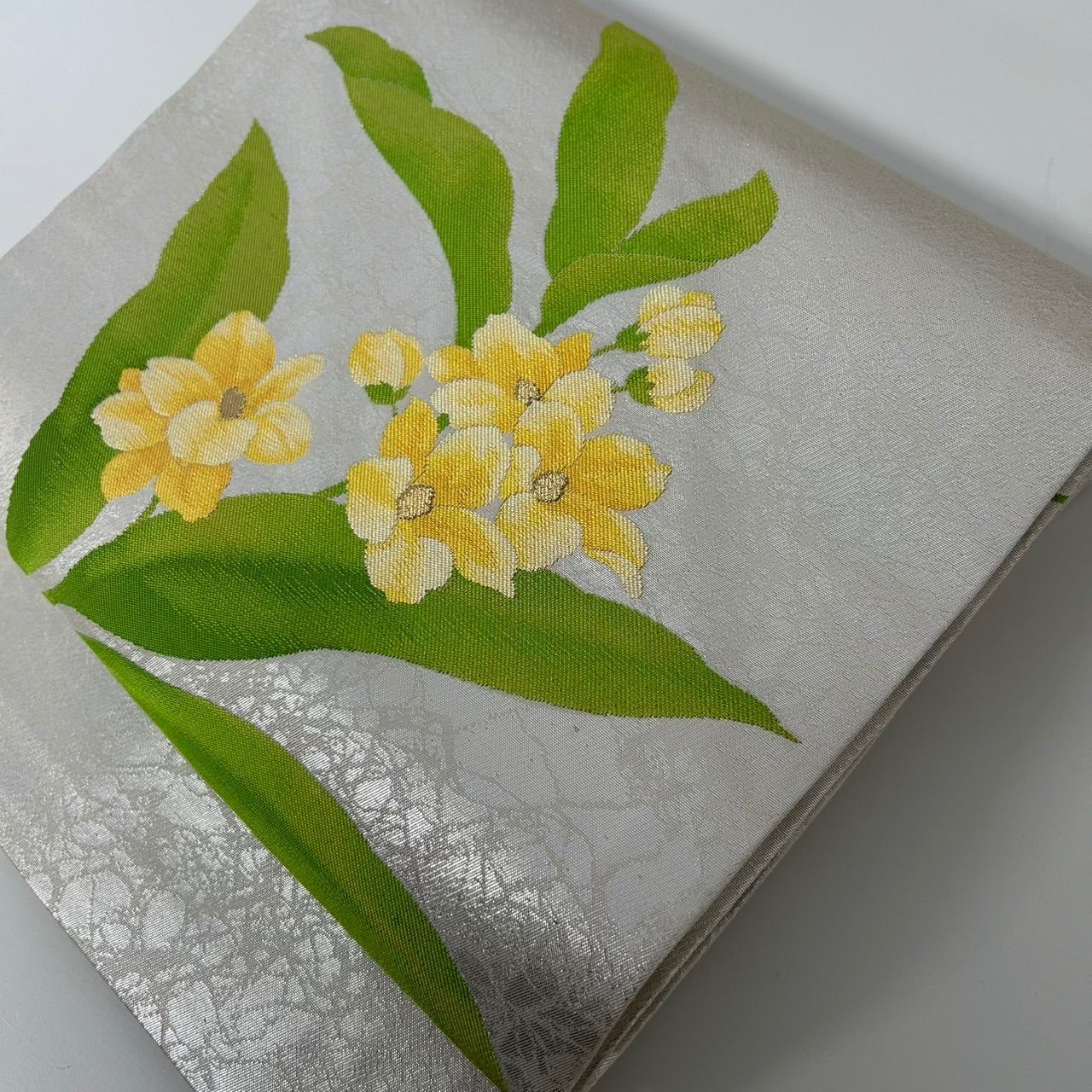 名古屋帯 正絹 織柄 美しい花草 九寸 MA-2715 - メルカリ