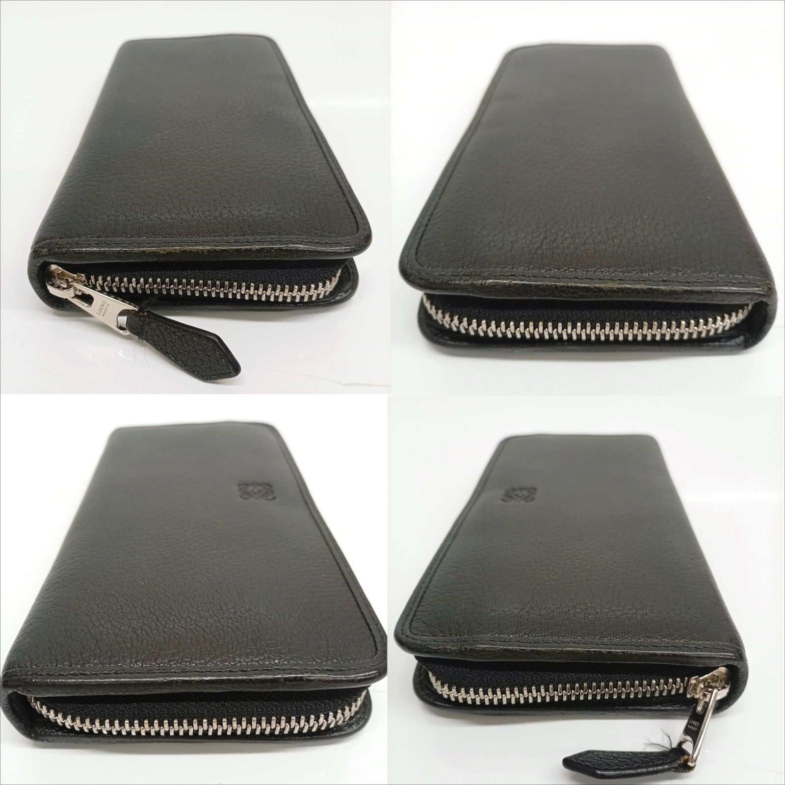 ロエベ(LOEWE) レザー アナグラム ラウンドファスナー ロング