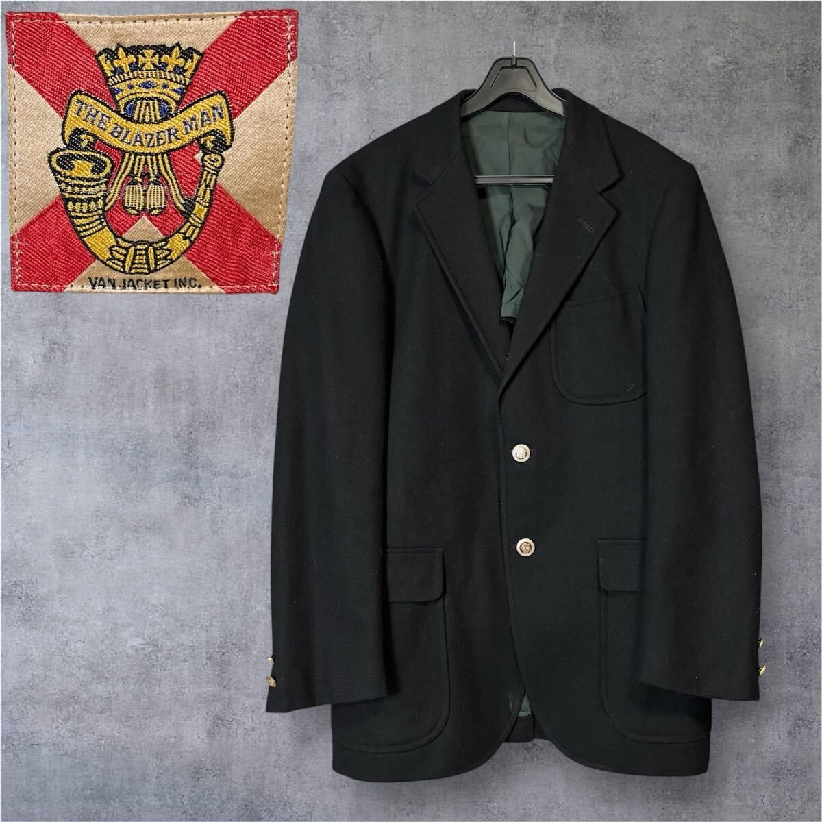 ✨美品✨VAN JACKET 紺ブレ 金ボタン テーラードジャケット AB6 ネイビー金ボタンテーラードジャケット VAN JACKET 紺ブレ 金ボタン