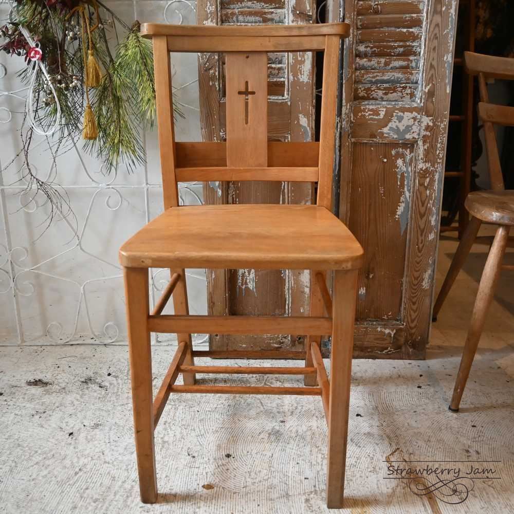 L3705-14-1 英国アンティーク チャーチチェア ヴィクトリアン