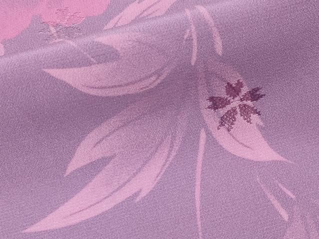 平和屋着物○振袖用長襦袢 無双仕立て 牡丹 二藍色地 やまと誂製 逸品