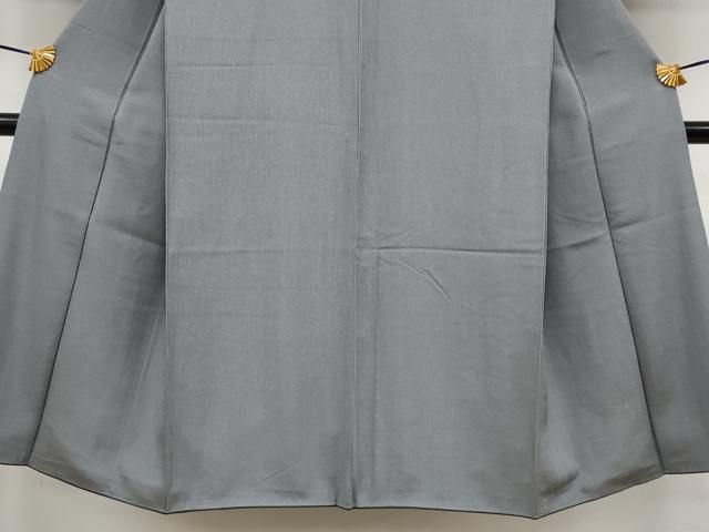 平和屋着物●極上　男性　江戸小紋　万筋　黒×素鼠色地　逸品　CYAA4031s6 平和屋着物○極上 男性 江戸小紋 万筋 黒×素鼠色地 逸品 CYAA4031s6