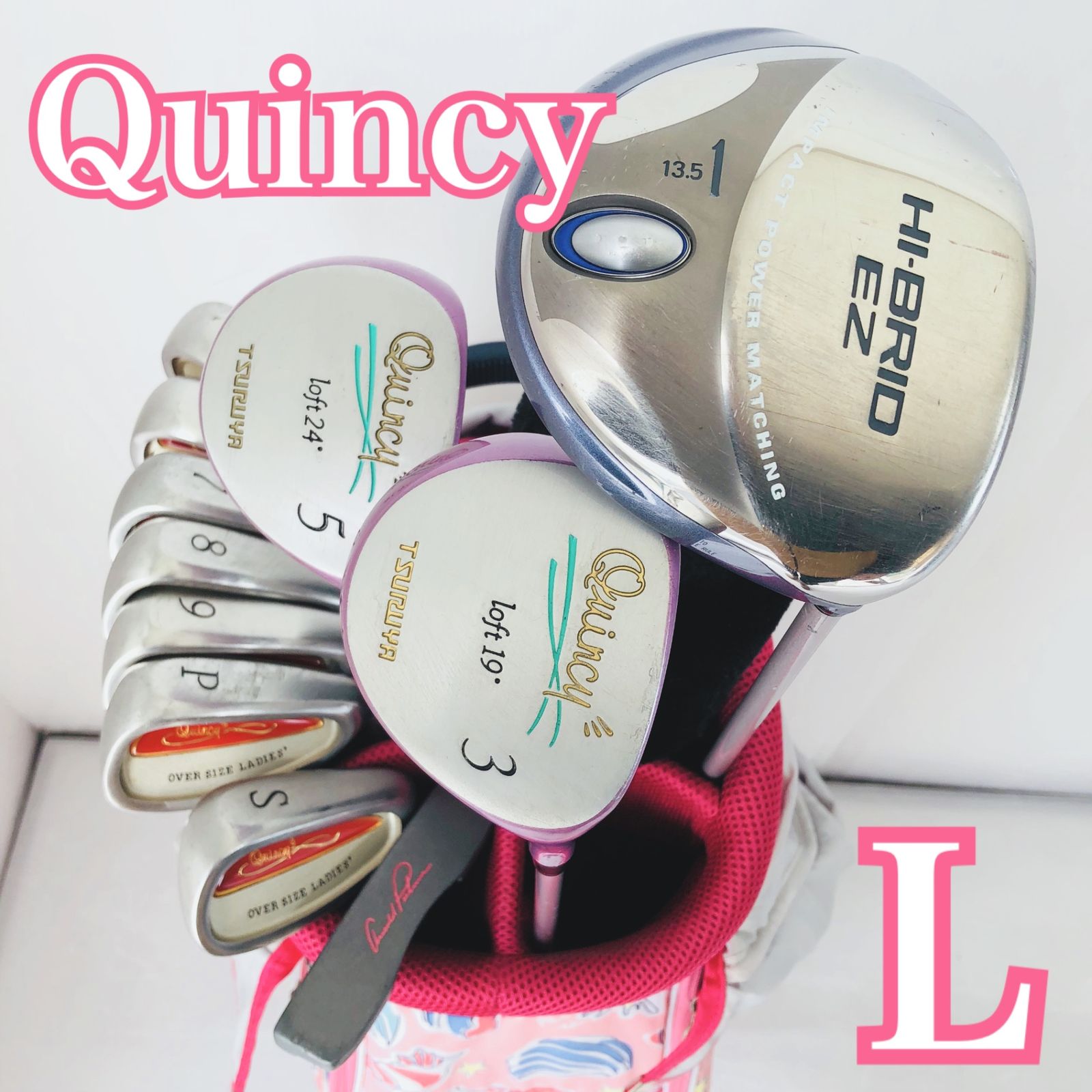 TSURUYA ツルヤ　Quincy ゴルフクラブ 11本セット レディース レディース TSURUYA ツルヤ Quincy クインシィ ゴルフ クラブ セット