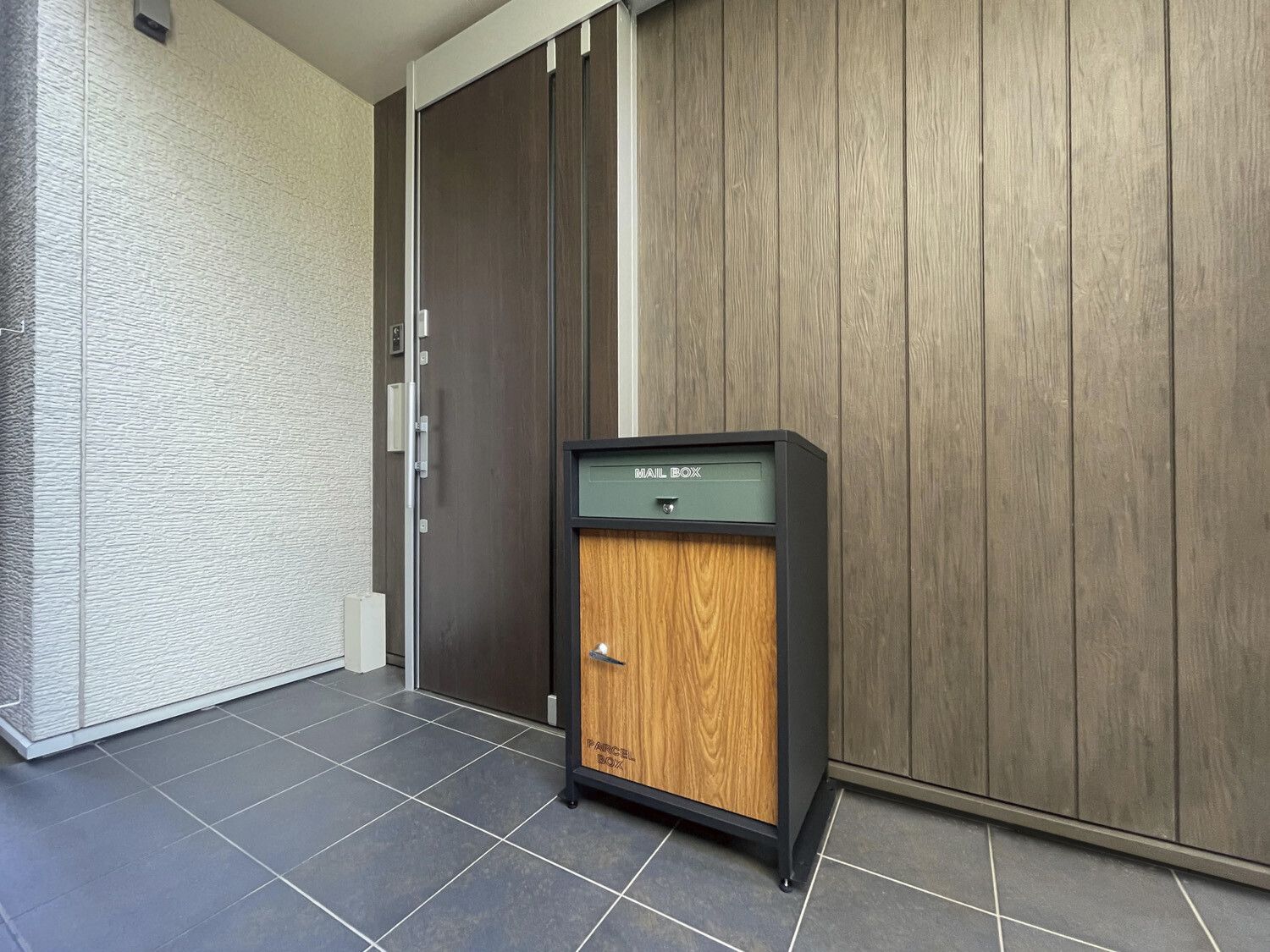宅配ボックス スチール製 完成品 ポスト付き宅配ボックス ポスト 一 