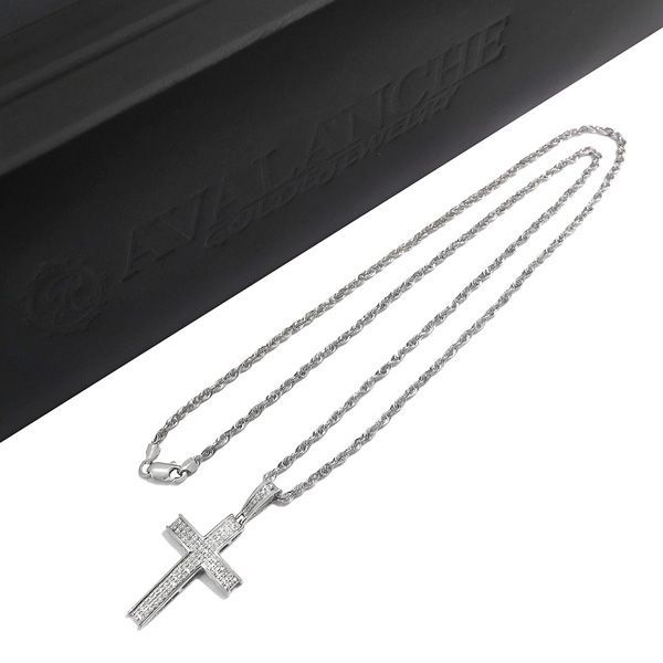 未使用 18金 50cm】AVALANCHE アヴァランチ K10 WG ダイヤモンド