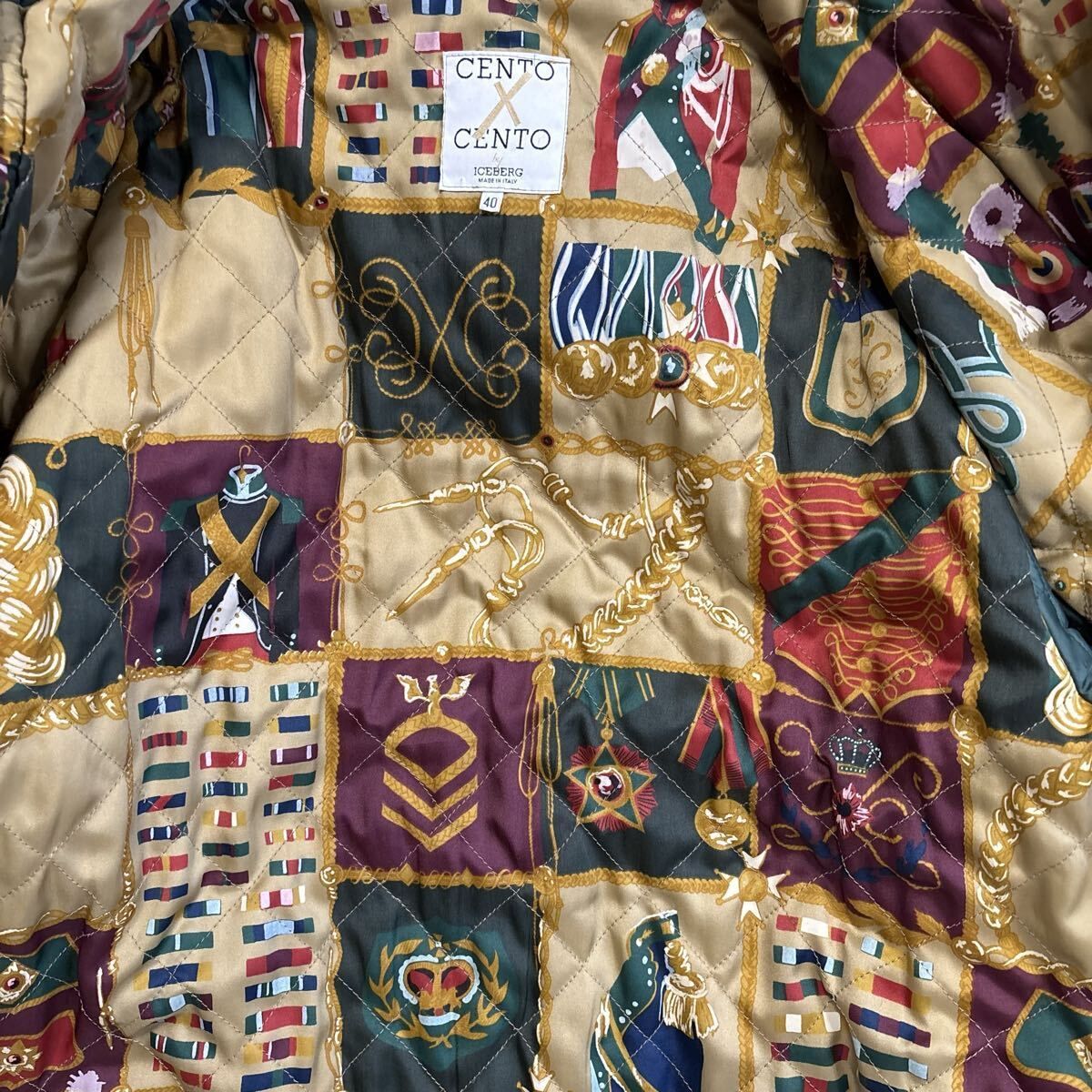 希少/1993年製 CENTO×CENTO by 安い ICEBERG ミリタリー 中綿 コート