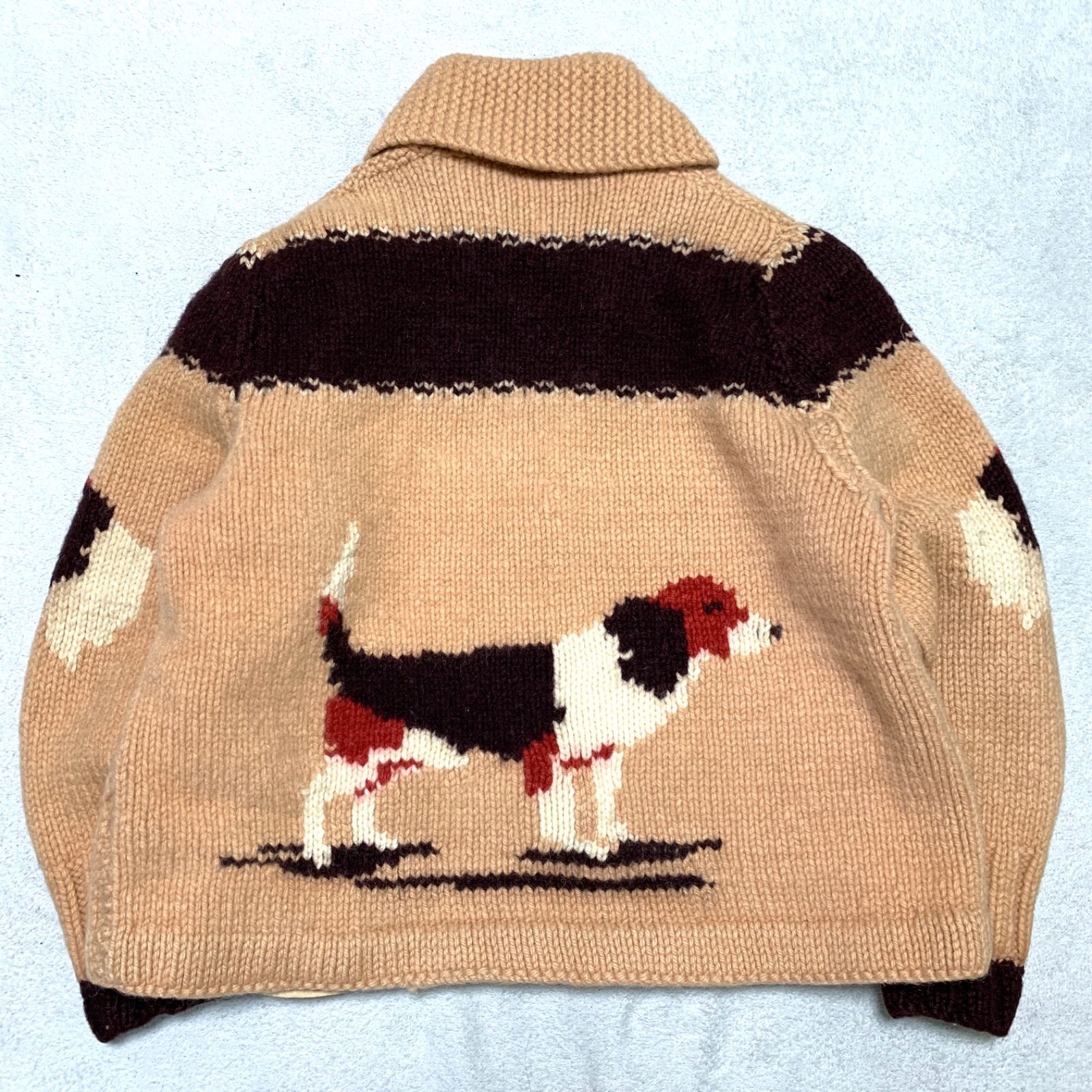 【タロンジップ】60sヴィンテージ ヨット総柄カウチンニット ウールカーディガン タロンジップ】60sヴィンテージ ヨット総柄カウチンニット ウール