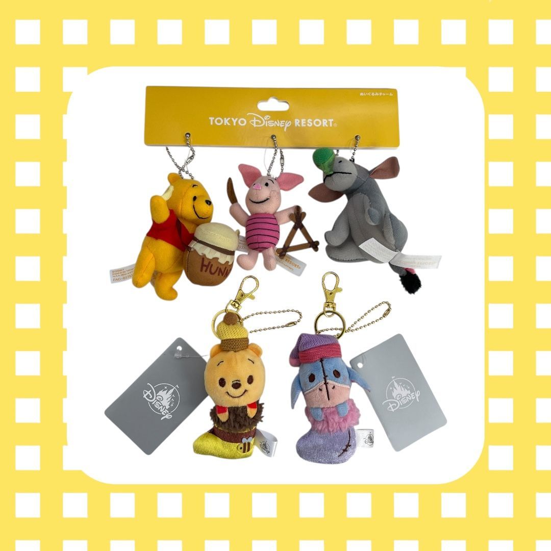ディズニー 【プーさん7点セット】ぬいぐるみチャーム ぬいぐるみキー