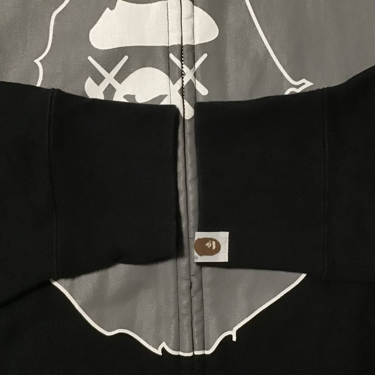 KAWS × BAPE APE HEAD LOGO フルジップ パーカー Lサイズ black a