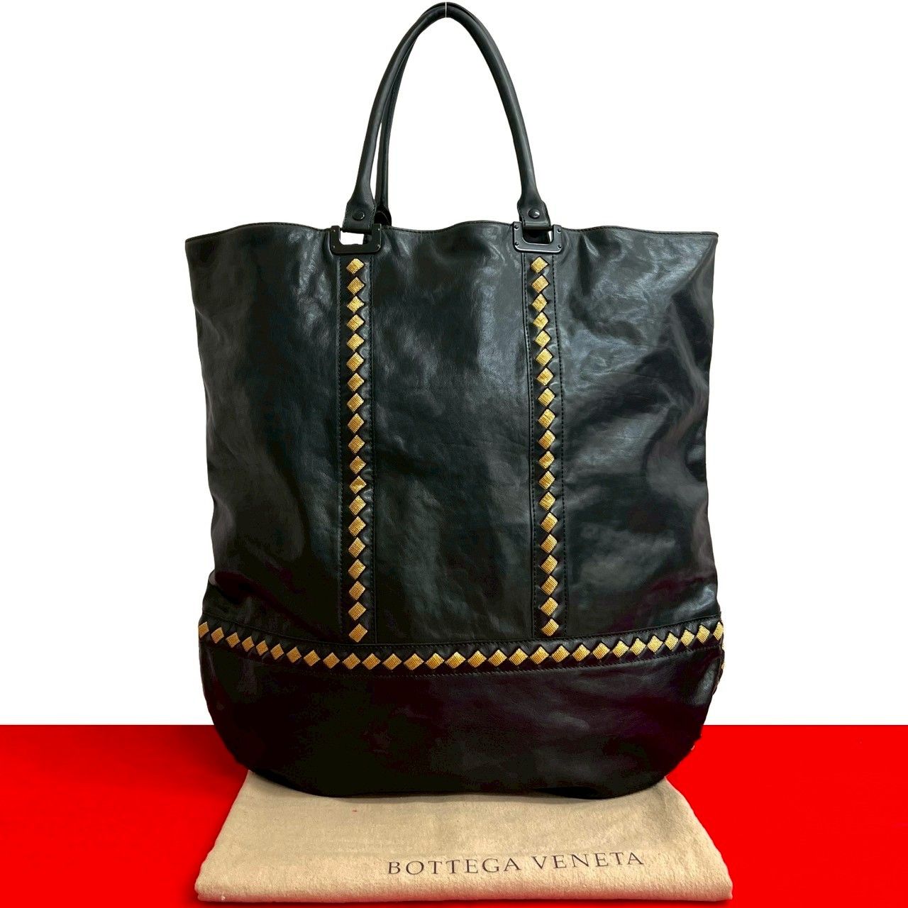 極 美品 袋付き BOTTEGA VENETA ボッテガヴェネタ イントレチャート