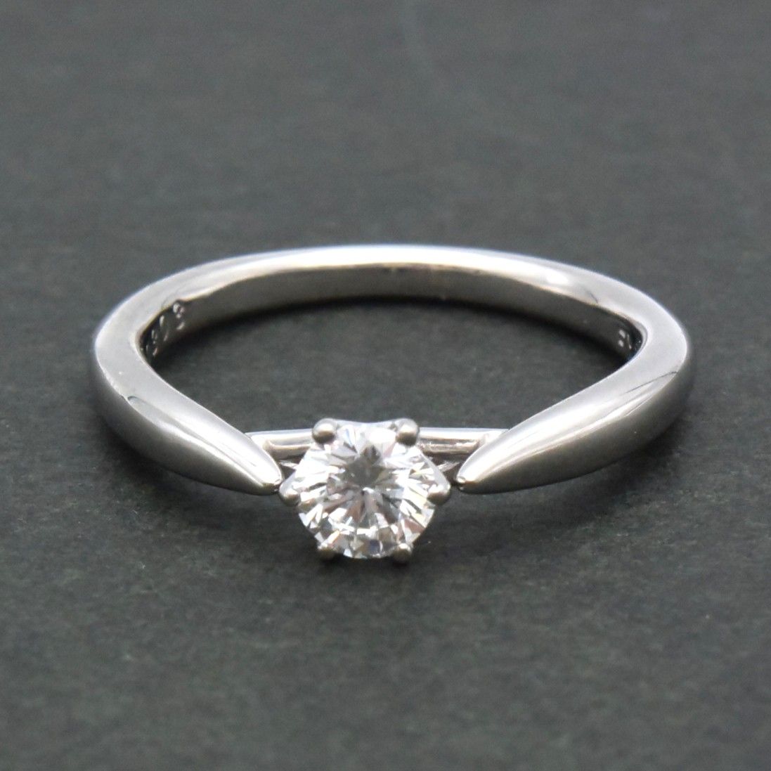 y. ページ★Pt950 ダイヤ0.317ct D SI1 PS PN★ Pt950/ダイヤモンド 鑑定書付き リング・指輪 ダイヤモンド 0.3ct VS1