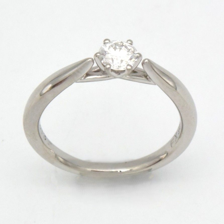 y. ページ★Pt950 ダイヤ0.317ct D SI1 PS PN★ Pt950/ダイヤモンド 鑑定書付き リング・指輪 ダイヤモンド 0.3ct VS1