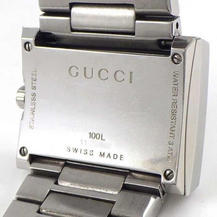 グッチ GUCCI 腕時計 Gレクタングル 100L ホワイトシェル文字盤 SS