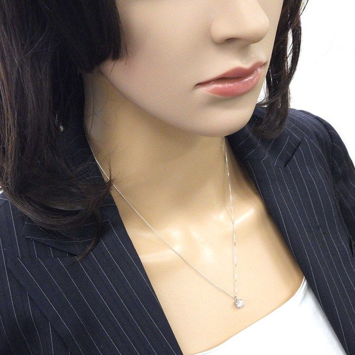 ダイヤモンド】 ネックレス 1ポイント ラウンドブリリアントカット