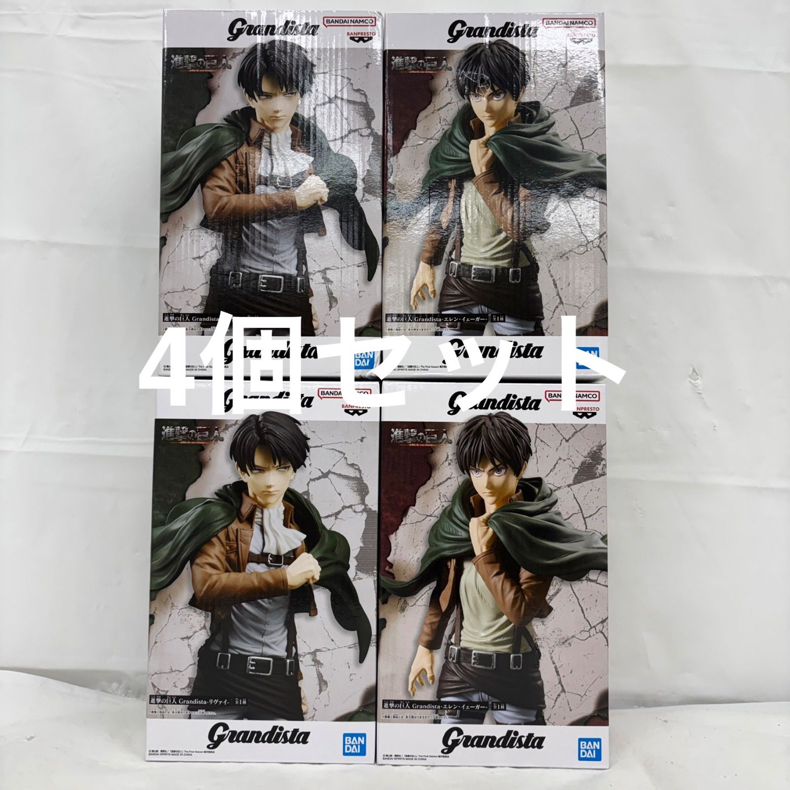 進撃の巨人 4点セット 進撃の巨人』四重奏ver. 缶バッジ 全8種 コンプリートBOXセット | 人気