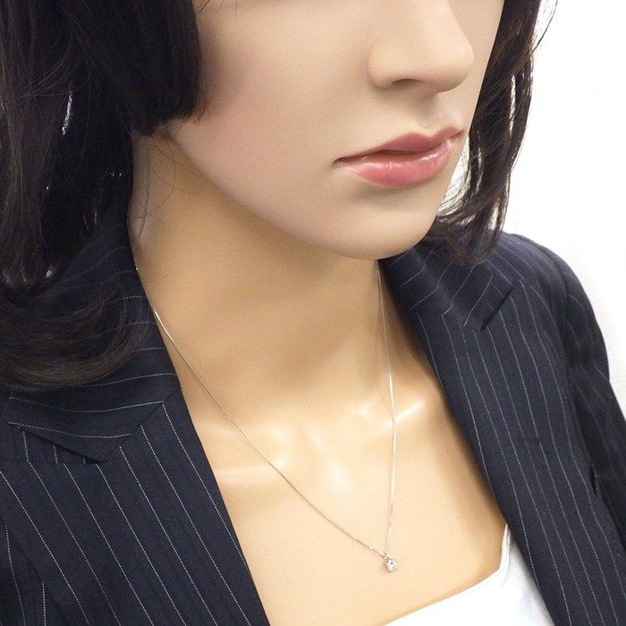 ダイヤモンド】 ネックレス 1ポイント ラウンドブリリアントカット