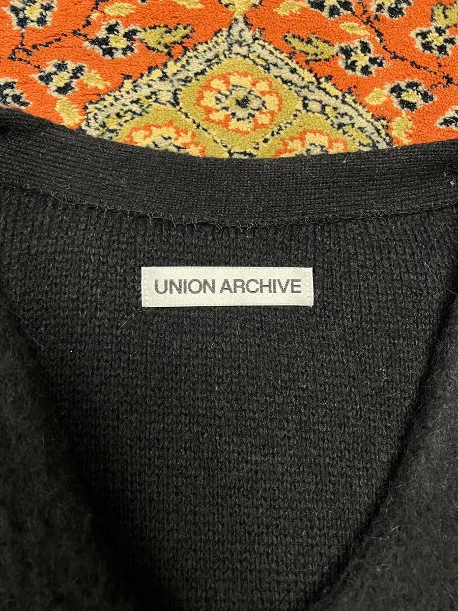 ユニオン アーカイブ モヘア カーディガン ブラック L