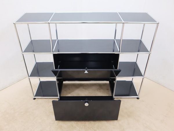 美品/USMハラー/haller/キャビネット/シェルフ/グラファイトブラック 美品/USMハラー/haller/キャビネット/シェルフ/グラファイトブラック