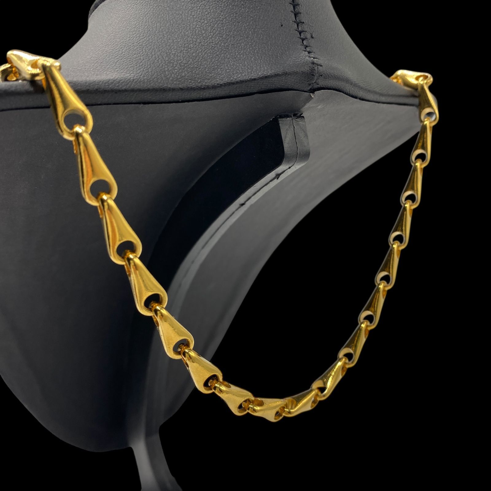 希少 美品 CELINE セリーヌ 大ぶり サークル チェーン ネックレス