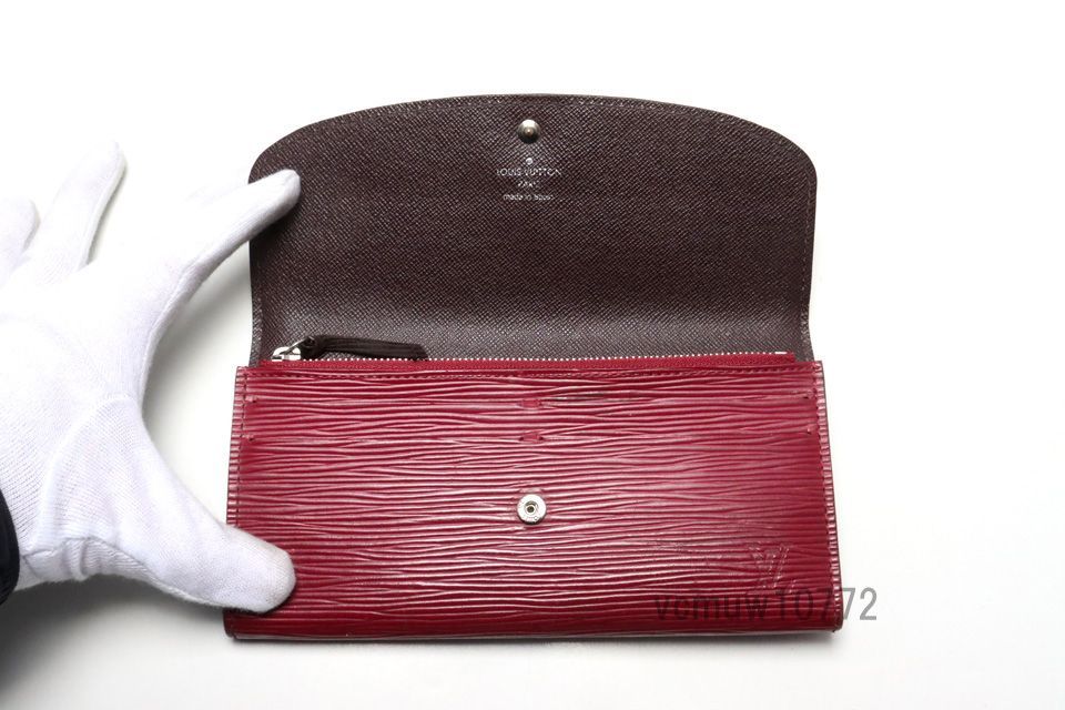 【極美品】ルイヴィトン　エピ　ポルトフォイユ　エミリー　長財布　レッド系 極美品】ルイヴィトン エピ ポルトフォイユ エミリー 長財布 レッド系