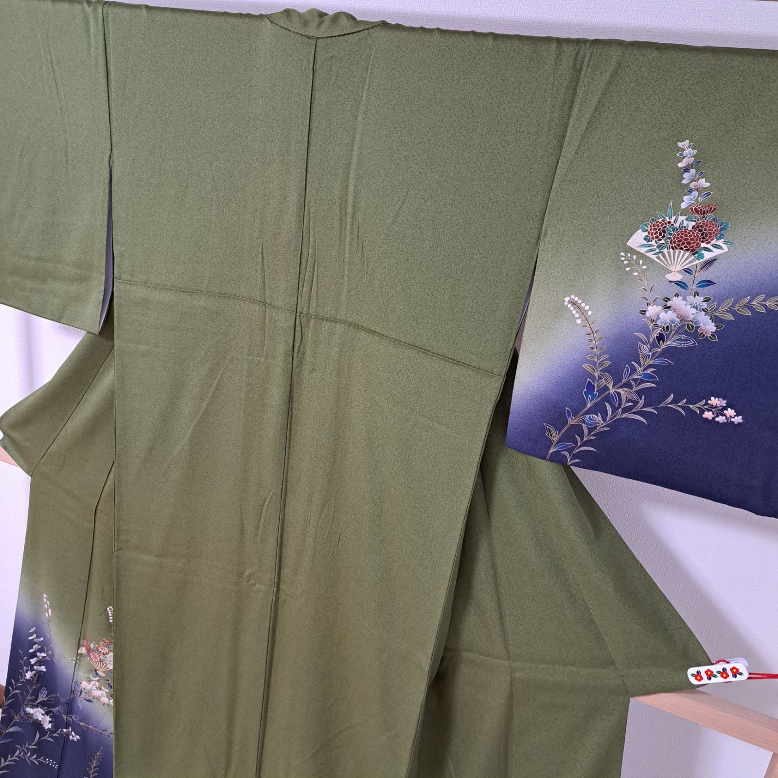 正絹　上質な訪問着　袷　地紋　裄69 nek01560_1.jpg