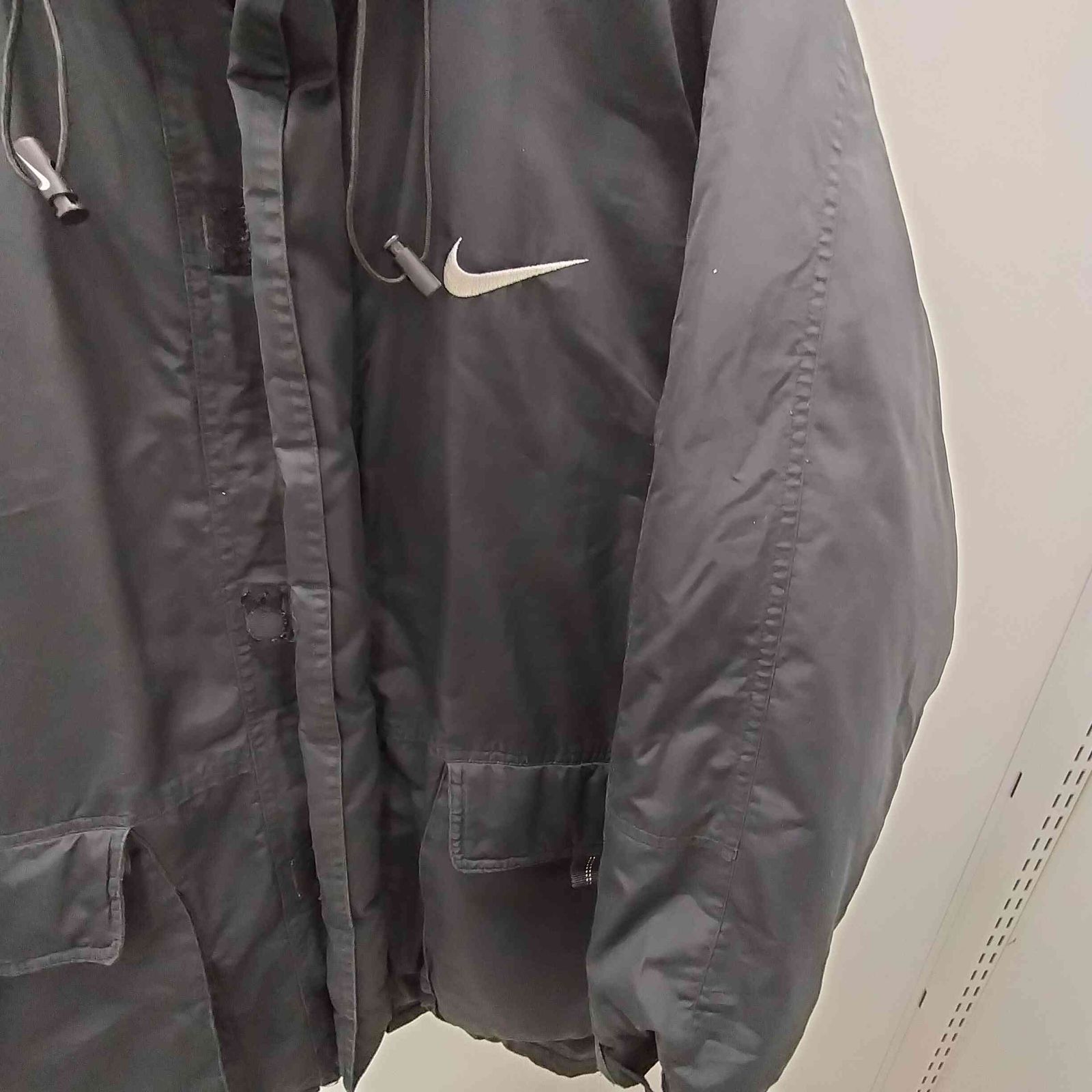 90s 白タグ 刺繍ロゴ ナイキ ダウンジャケット 入手困難】ナイキ☆刺繍ロゴ ネイビー ダウンジャケット 白タグ90s