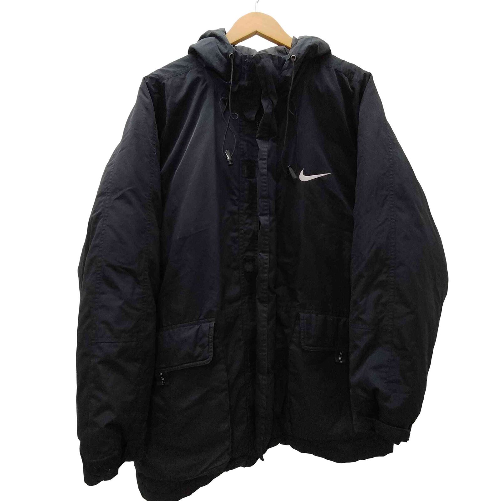 90s 白タグ 刺繍ロゴ ナイキ ダウンジャケット 入手困難】ナイキ☆刺繍ロゴ ネイビー ダウンジャケット 白タグ90s