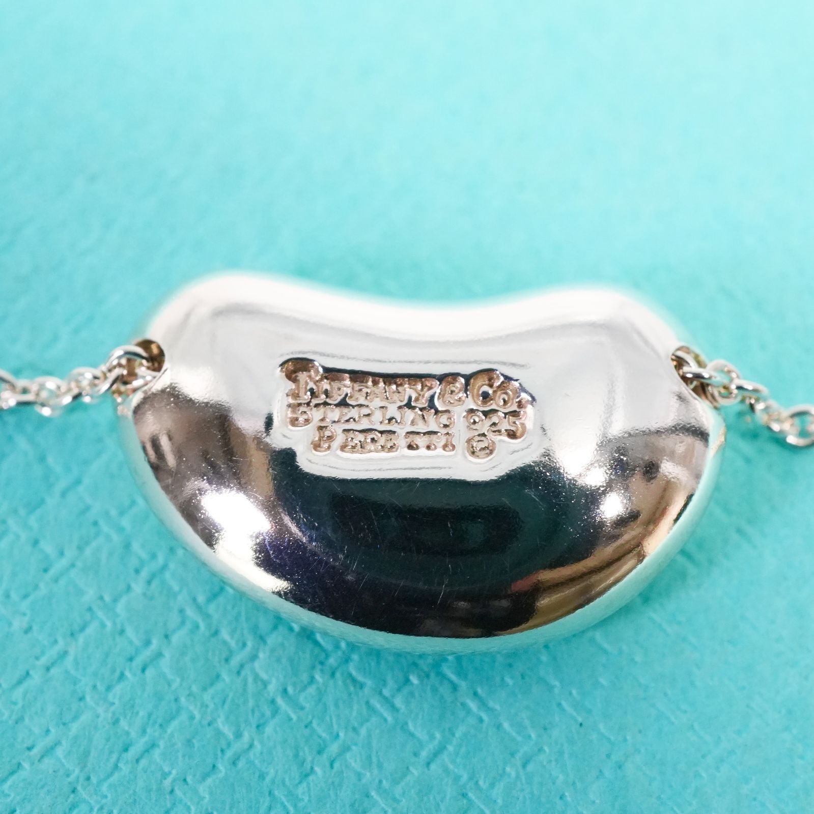 極美品 ティファニー シルバー925 ラージ ビーン ネックレス/25-2025