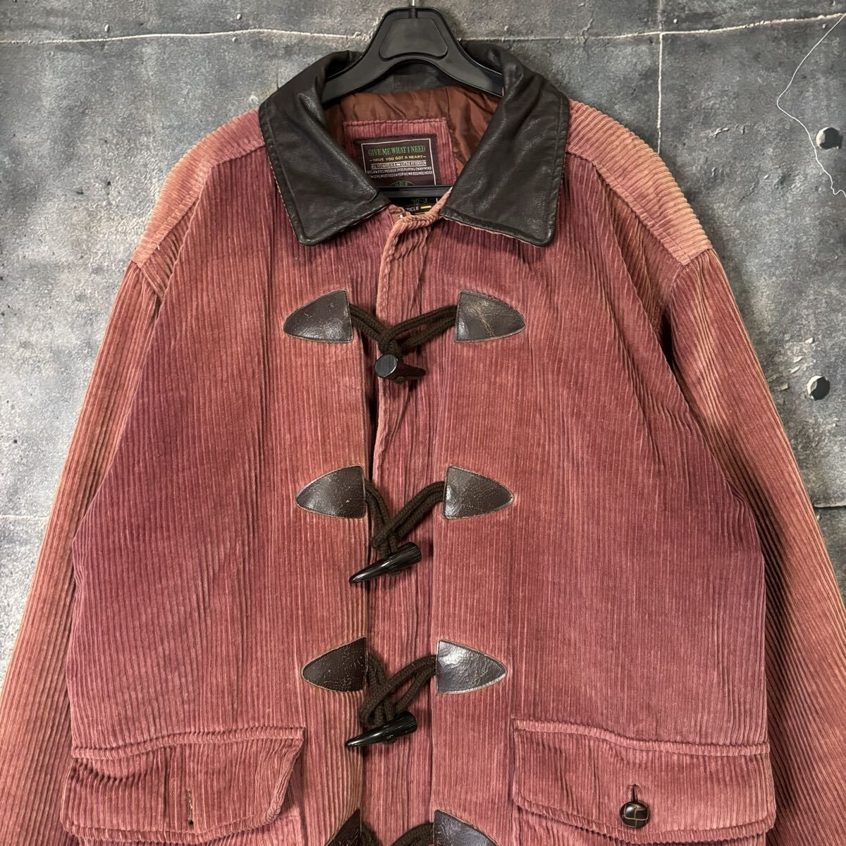 希少 90s【Ping Cheng-3】太畝コーデュロイ ダッフルジャケット M 襟 