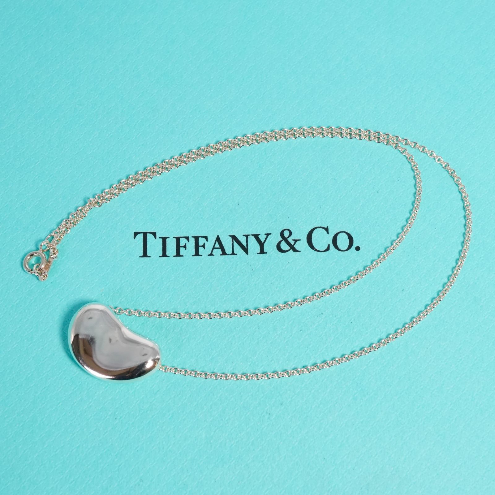 極美品 ティファニー シルバー925 ラージ ビーン ネックレス/25-2025