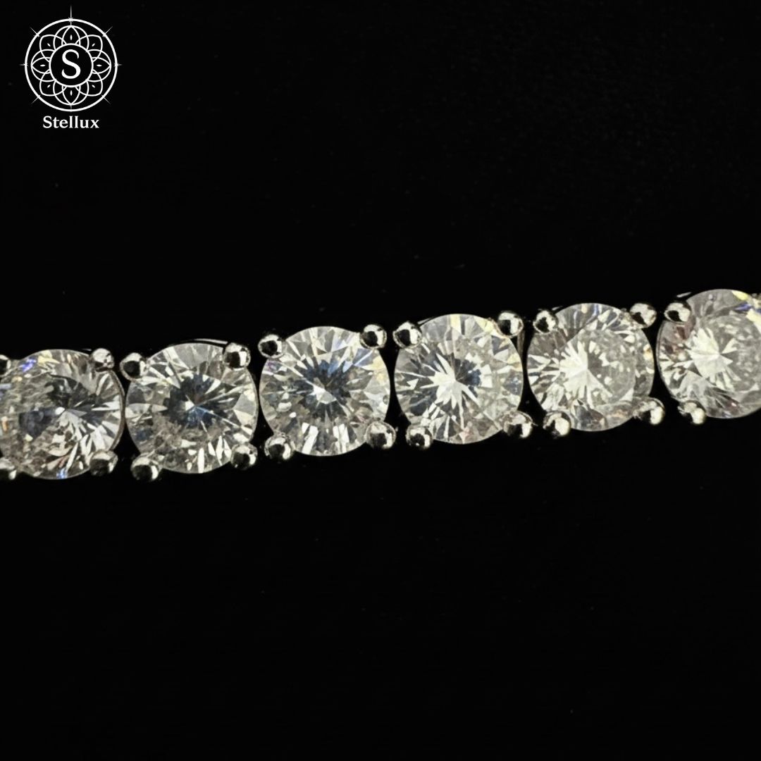 売れ筋No.1】12.5ctモアサナイト テニスチェーンネックレス3mm S925