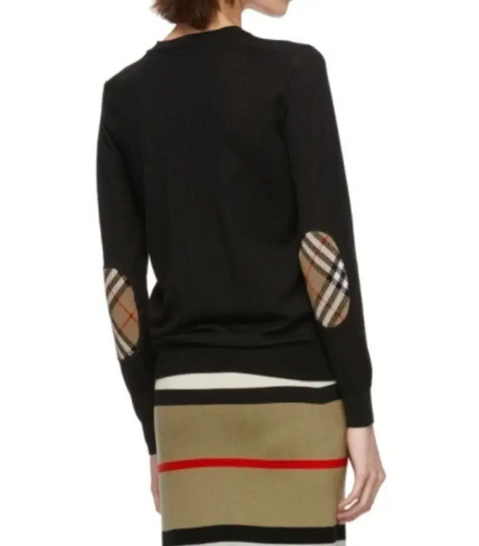 バーバリー チェック パッチ 벰톤 ウール ニット M 3回着用 正規品