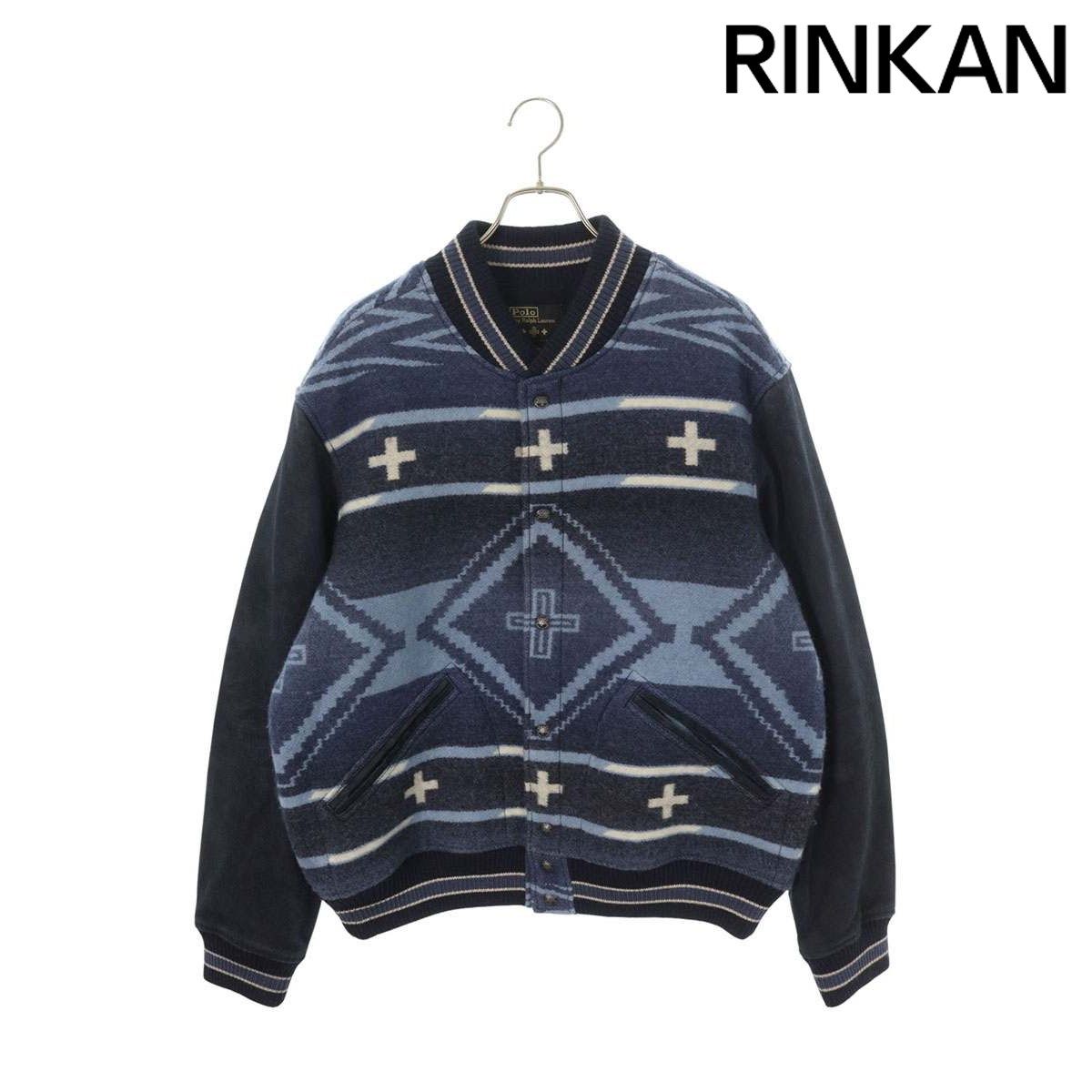 ポロラルフローレン  MNPOOTW16021514 ネイティブ柄レザースリーブブルゾン メンズ XL ※12/28～1/6 発送・問い合わせ遅延