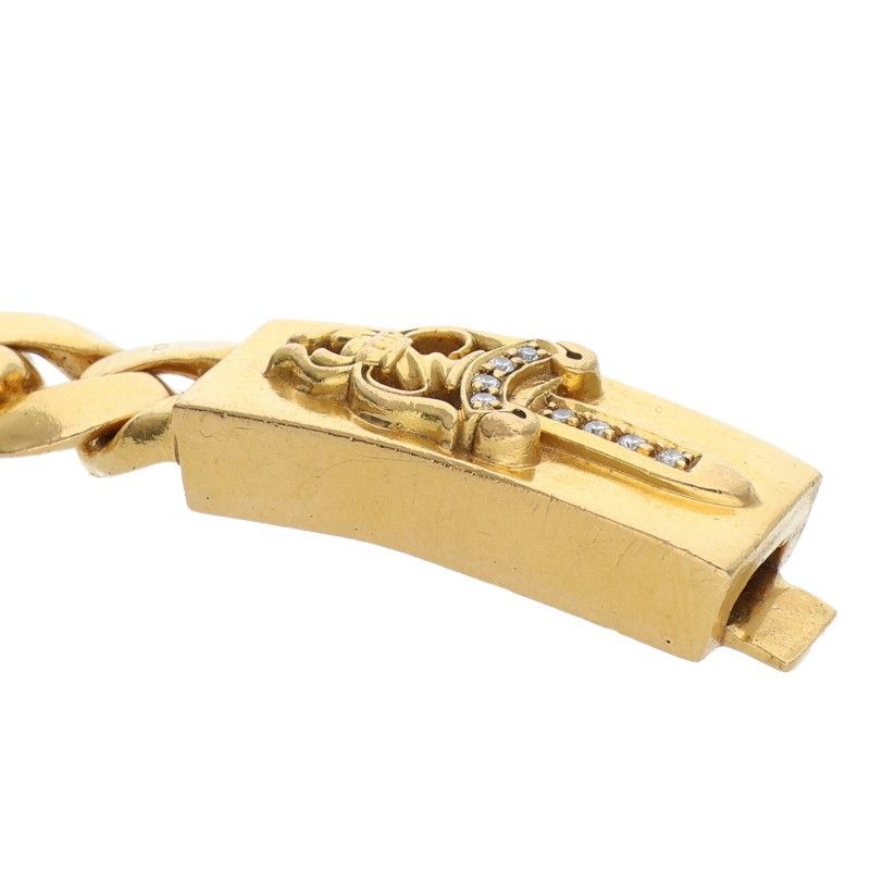 CHROME HEARTS ベイビーIDダガー ブレス ダイヤ、メッキ加工 クロム