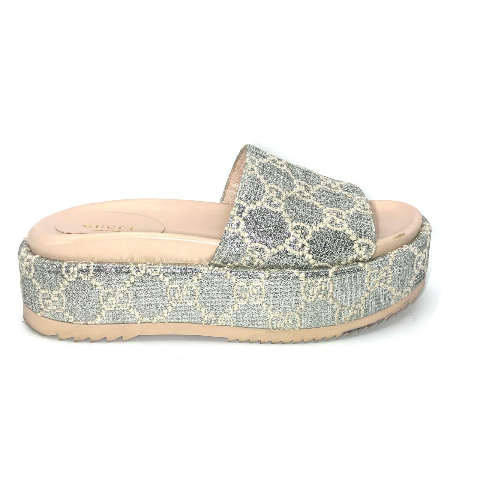 GUCCI (グッチ) 623212 厚底 サンダル GGキャンバス レディース - メルカリ