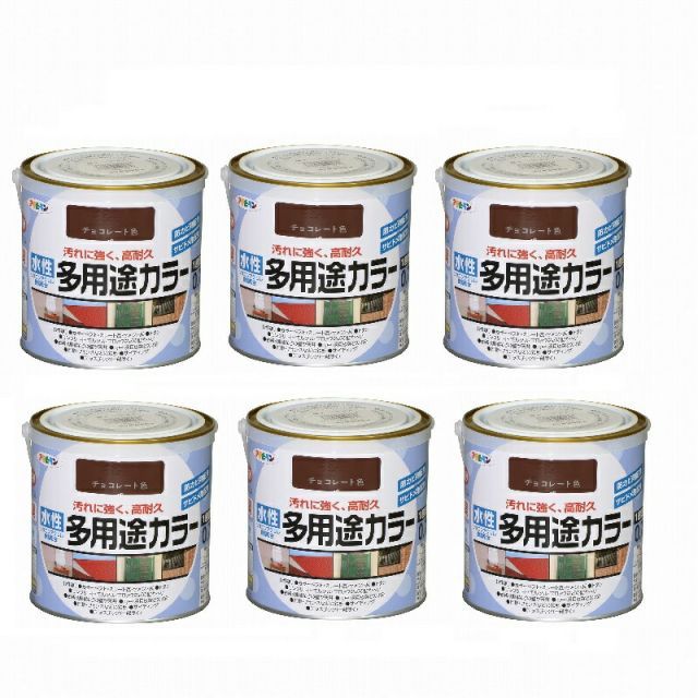アサヒペン 水性強力コンクリートブラウン アサヒペン 6缶セット 0,7L 水性強力コンクリート床用 ライトグレー 10L その他