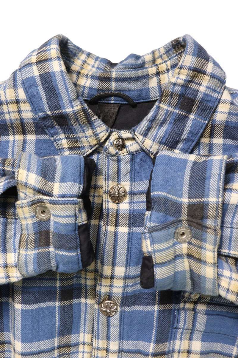 クロムハーツ WORKN JNKYD PLD アームロゴプリント中綿チェック