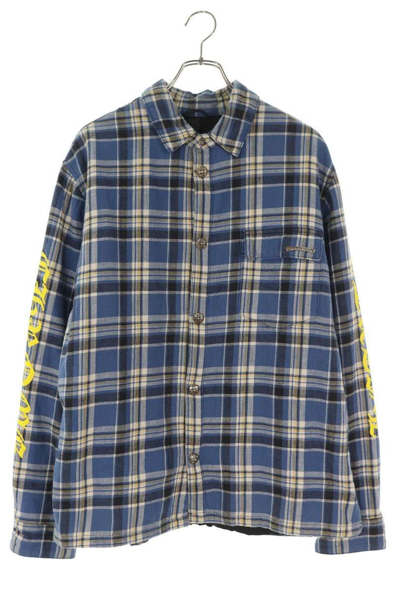 クロムハーツ WORKN JNKYD PLD ブルゾン メンズ M クロムハーツ WORKN JNKYD PLD アームロゴプリント中綿チェック