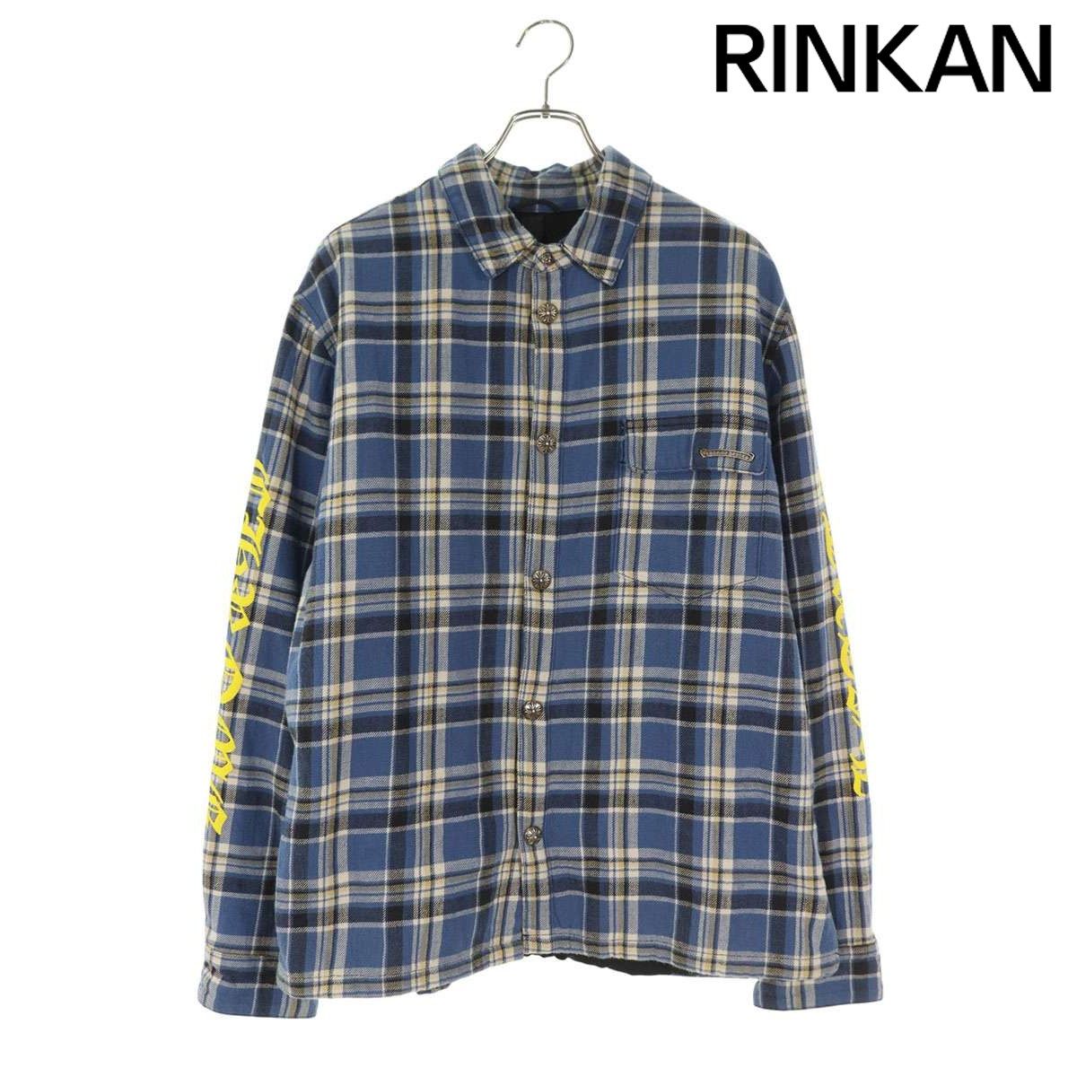 クロムハーツ WORKN JNKYD PLD アームロゴプリント中綿チェック