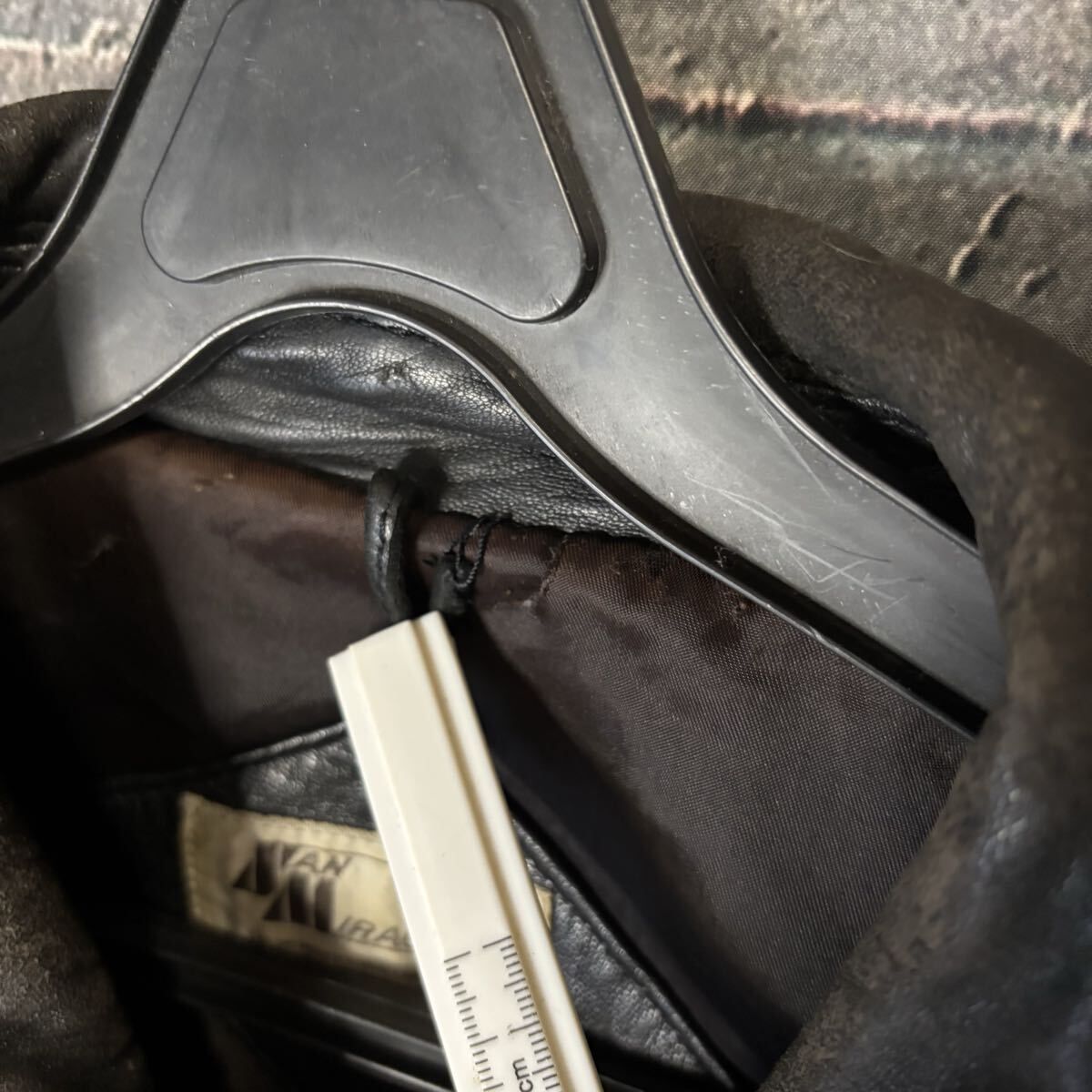 SAN MIRAGE 羊革 A-2 ショップ フライトジャケット L 黒 レザー